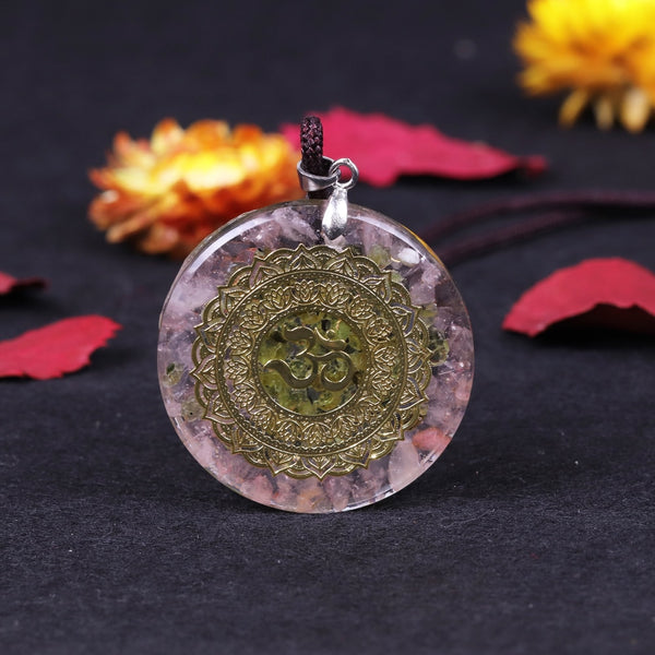 Reiki Orgonite Divination Pendant Necklace Natural Energy Crystal Guardian Pendant Enhances Fortune Jewelry Unisex | Vimost Shop.