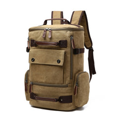 Men's Backpack Vintage Canvas Backpack School Bag Men's Travel Bags Large Capacity Backpack  Laptop Backpack Bag High Qualit