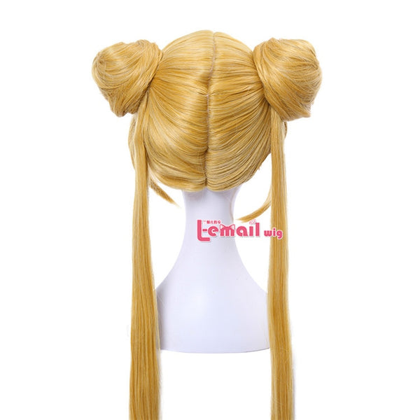 Sailor Moon Cosplay Wigs Super Long Blonde Wigs with Buns Heat Resistant Synthetic Hair Cosplay Wig Halloween | Vimost Shop.