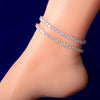 4mm 1 Row Tennis Chain Anklets Hip Hop Jewelry Fashion Women Feet Link 7"~10" adjustable | Vimost Shop.