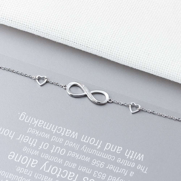 925 Sterling Silver Infinity Bracelets for Women Adjustable Friendship Bracelets & Bangles Wedding Gift Ideas | Vimost Shop.