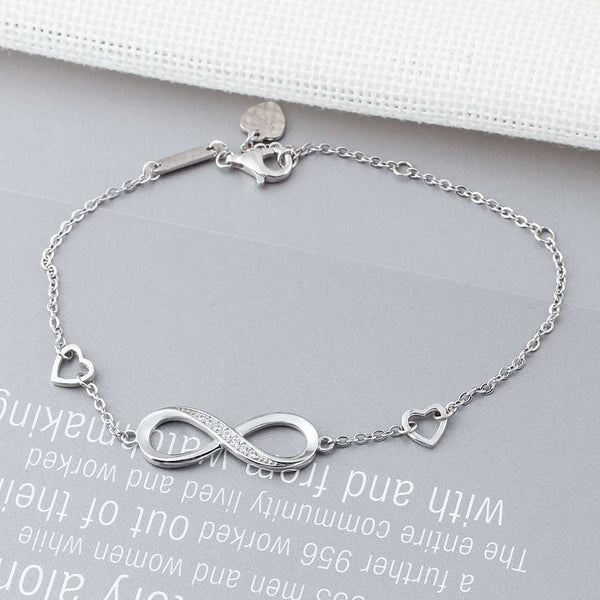 925 Sterling Silver Infinity Bracelets for Women Adjustable Friendship Bracelets & Bangles Wedding Gift Ideas | Vimost Shop.