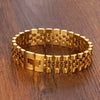 Luxury Gold Color Stainless Steel Bracelet 200mm Wristband Men Jewelry Bracelets Bangles Gift for Him | Vimost Shop.