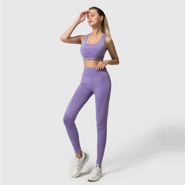 3PCS Seamless Women's Sportswear Yoga Set Workout Gym Clothing Fitness Short Sleeve Crop Top High Waist Leggings Sports Suits