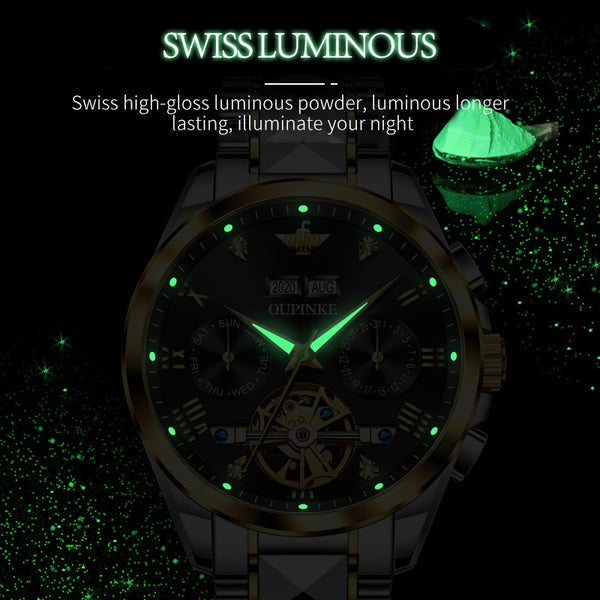 Men Automatic Watch Sapphire Crystal Luxury Mechanical Wristwatch Waterproof Tungsten Steel Watch Men relogio masculino | Vimost Shop.