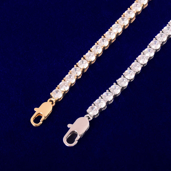 4mm 1 Row Tennis Chain Anklets Hip Hop Jewelry Fashion Women Feet Link 7