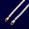 4mm 1 Row Tennis Chain Anklets Hip Hop Jewelry Fashion Women Feet Link 7"~10" adjustable | Vimost Shop.
