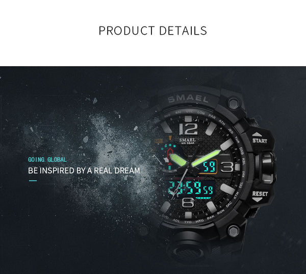 Fashion Men Sports Watches Men Analog Quartz Clock Military Watch Male Watch Men's 1545 relogios masculino | Vimost Shop.