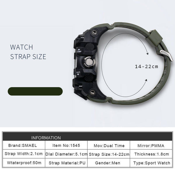 Fashion Men Sports Watches Men Analog Quartz Clock Military Watch Male Watch Men's 1545 relogios masculino | Vimost Shop.