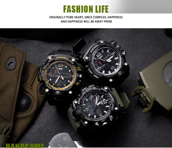 Fashion Men Sports Watches Men Analog Quartz Clock Military Watch Male Watch Men's 1545 relogios masculino | Vimost Shop.