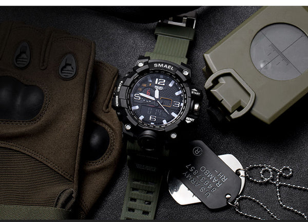 Fashion Men Sports Watches Men Analog Quartz Clock Military Watch Male Watch Men's 1545 relogios masculino | Vimost Shop.