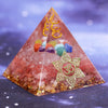 Orgone Pyramid With Smelting Stone Orgonite Reiki Chakra Pyramid Clear White Quartz Copper Orgone Pyramid | Vimost Shop.