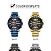 Watch Man Luxury Quartz Watch Sport watches  Stainless Steel Band Gold Business Military Watch Waterproof | Vimost Shop.