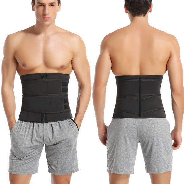 Men Workout Waist Trainer Tummy Slimming Sheath Sauna Body Shaper Trimmer Belt Abs Abdomen Shapewear Weight Loss Corset Fitness | Vimost Shop.