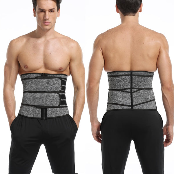 Men Workout Waist Trainer Tummy Slimming Sheath Sauna Body Shaper Trimmer Belt Abs Abdomen Shapewear Weight Loss Corset Fitness | Vimost Shop.