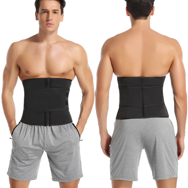 Men Workout Waist Trainer Tummy Slimming Sheath Sauna Body Shaper Trimmer Belt Abs Abdomen Shapewear Weight Loss Corset Fitness | Vimost Shop.