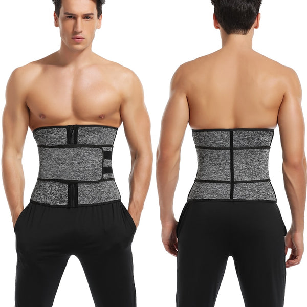 Men Workout Waist Trainer Tummy Slimming Sheath Sauna Body Shaper Trimmer Belt Abs Abdomen Shapewear Weight Loss Corset Fitness | Vimost Shop.