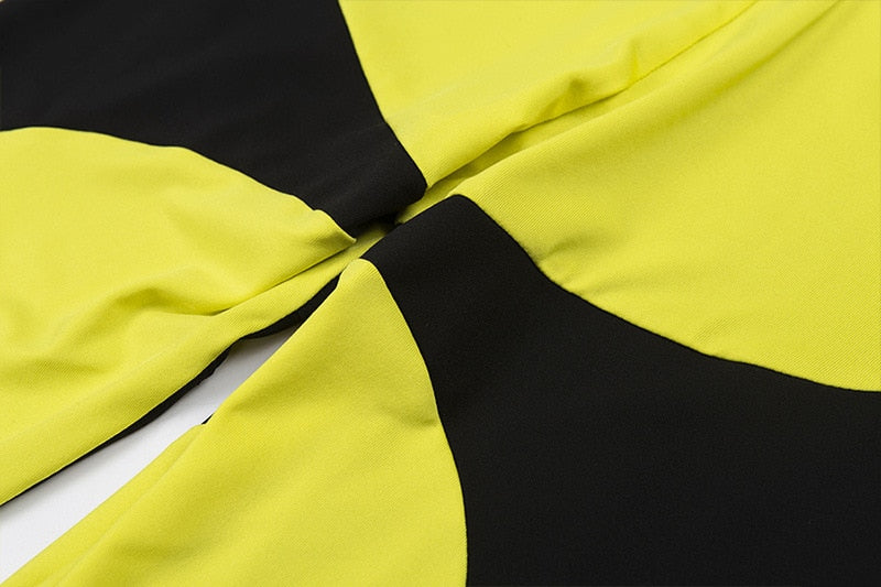 Yellow Black Women Sexy Fitness Yoga Suit Mesh Patchwork Backless Sports Jumpsuit Gym Training Clothes Female One-piece Sets | Vimost Shop.