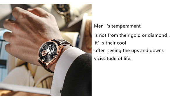 Men's Mechanical Moon Phase Wirst watches Waterproof Top Brand Luxury Automatic Mens watches Sapphire | Vimost Shop.