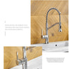 Modern Polished Black Brass Kitchen Sink Faucet Pull Out Single Handle Swivel Spout Vessel Sink Mixer