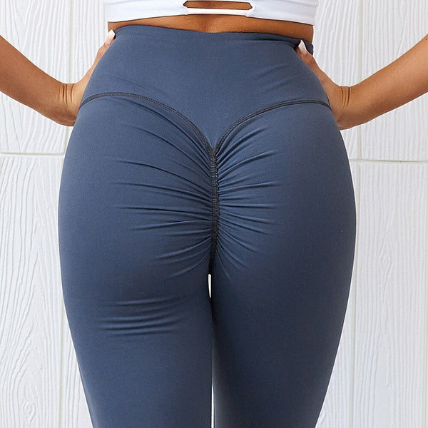 High Quality Scrunch Booty Fitness Athletic Leggings Women Soft Nylon Plain Wrokout Sport Training Tights Yoga Pants | Vimost Shop.