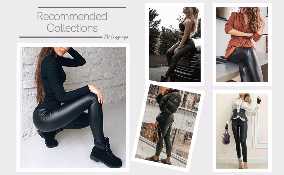 PU Faux Leather Legging Sexy Thin Black Women Leggings New Fashion Stretchy Fitness Casual Pants Warm Waterproof Skinny Push Up | Vimost Shop.