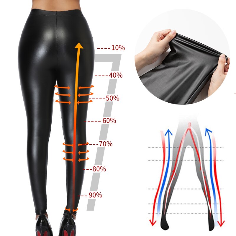 PU Faux Leather Legging Sexy Thin Black Women Leggings New Fashion Stretchy Fitness Casual Pants Warm Waterproof Skinny Push Up | Vimost Shop.