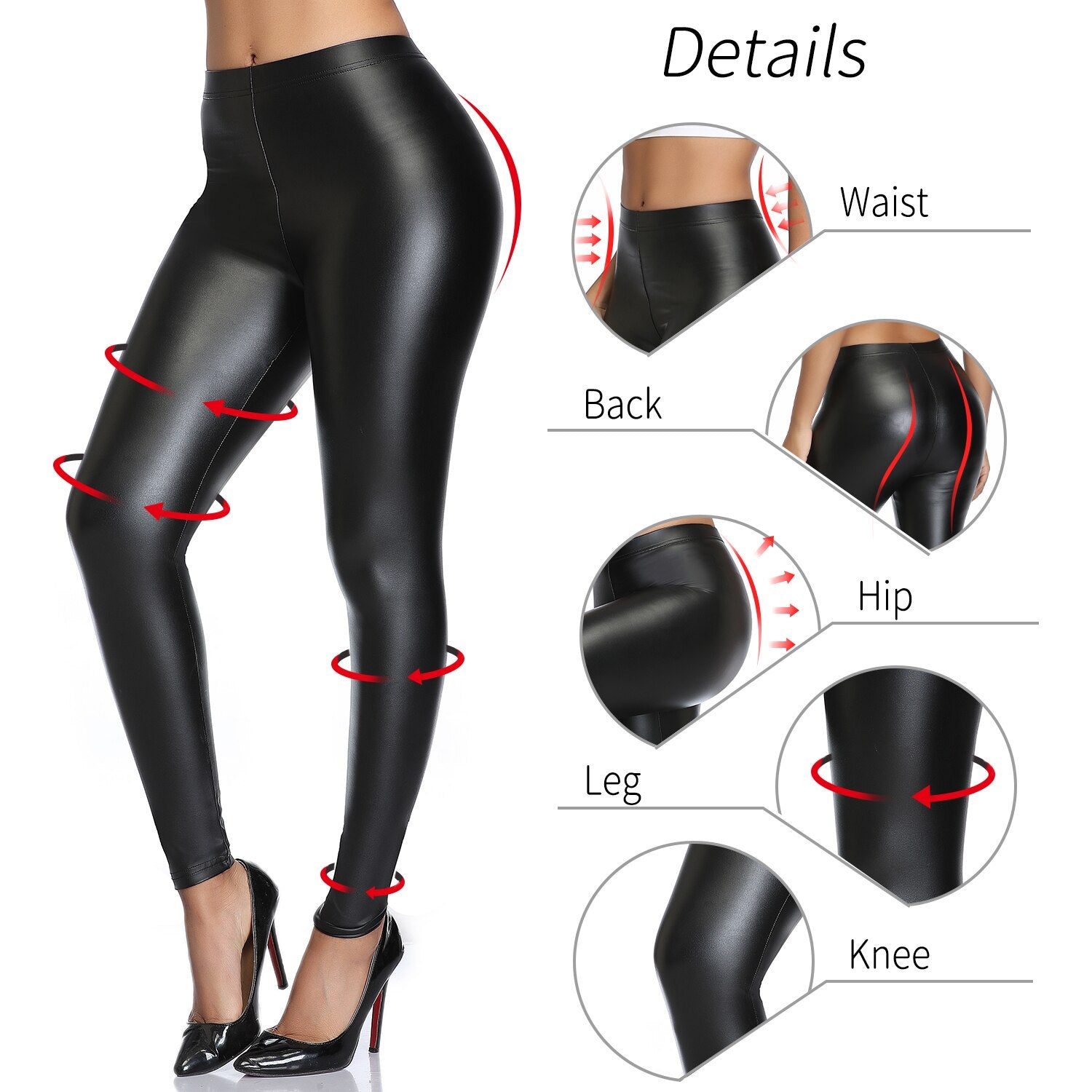 PU Faux Leather Legging Sexy Thin Black Women Leggings New Fashion Stretchy Fitness Casual Pants Warm Waterproof Skinny Push Up | Vimost Shop.