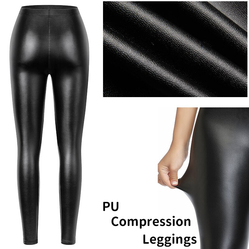 PU Faux Leather Legging Sexy Thin Black Women Leggings New Fashion Stretchy Fitness Casual Pants Warm Waterproof Skinny Push Up | Vimost Shop.