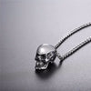 Halloween Jewelry Skull Necklace Stainless Steel Gothic Biker Pendant & Chain For Men/Women Punk Gift Gold/Black Color | Vimost Shop.