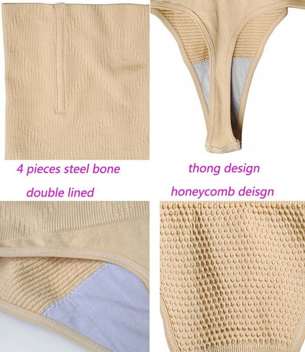 Women Sexy Thong Tummy Control Slimming Panties High Waist Trainer Seamless Shapewear Girdle Bodysuit Body Shaper | Vimost Shop.