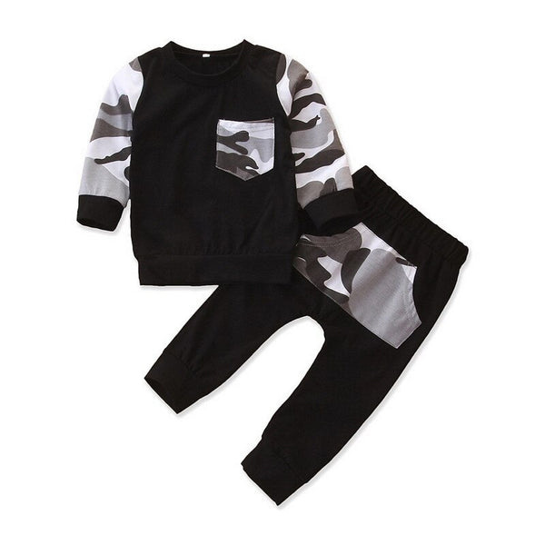 Fall toddler Autumn Kids tracksuit boys camouflage hoodies   little boy fashion clothes 5t winter children clothes D20 | Vimost Shop.