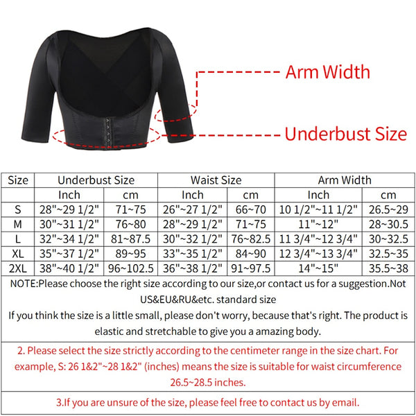 Upper Arm Shaper Post Surgical Slimmer Compression Sleeves Humpback Posture Corrector Tops Women Shoulder Shapewear Back Support | Vimost Shop.