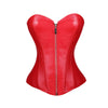 Sexy Women Zipper Steampunk Corselet Strapless Waist Trainer Leather Corset Body Shapewear Bustier Overbust Corset Tops | Vimost Shop.