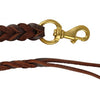 Genuine Leather Dog Leash Dogs Long Leashes Braided Pet Walking Training Leads Brown Black Colors For Medium Large Pet