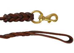 Genuine Leather Dog Leash Dogs Long Leashes Braided Pet Walking Training Leads Brown Black Colors For Medium Large Pet