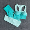 Yoga Set Sports Bra+Leggings Ombre Women Gym Set Clothes Seamless Workout Fitness Sportswear Fitness Sports Suit Sportswear
