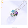 I Love You Pendant Necklace with Purple Heart Crystal from Swarovski for Women Fashion Necklace Jewelry Anniversary Gift | Vimost Shop.