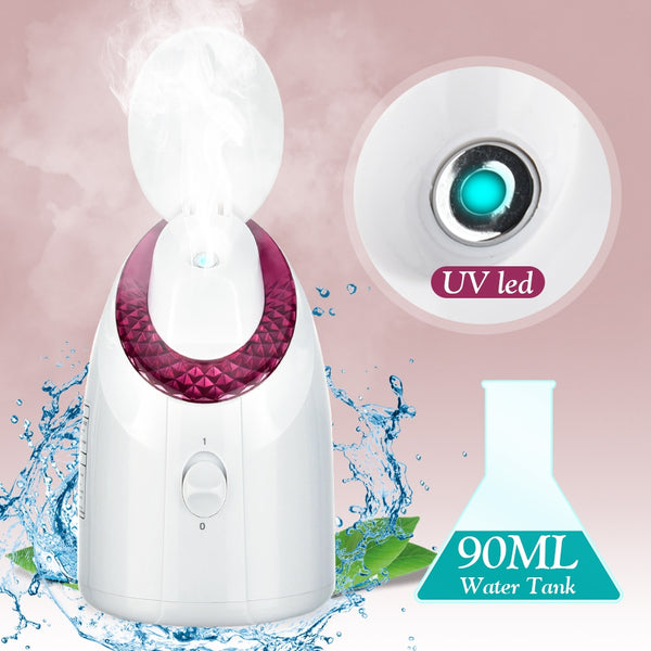 Nano Ionic Facial Steamer Deep Cleaning Face Sprayer Humidifier Unclogs Pores Reduce Blackheads Acne Face Steaming Device Facial | Vimost Shop.