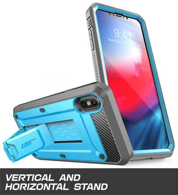 iPhone Xs Max Case 6.5 inch UB Pro Full-Body Rugged Holster Case with Built-in Screen Protector & Kickstand | Vimost Shop.