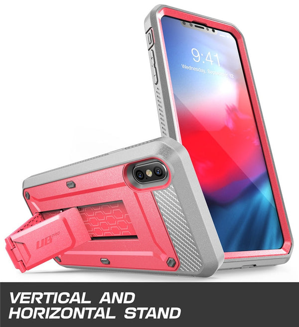 iPhone Xs Max Case 6.5 inch UB Pro Full-Body Rugged Holster Case with Built-in Screen Protector & Kickstand | Vimost Shop.