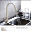 Kitchen Faucets Silver Pull Out Tap Single Hole Handle Solid Brass Black Swivel 360 Degree Water Mixer