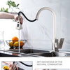 Kitchen Faucets Silver Pull Out Tap Single Hole Handle Solid Brass Black Swivel 360 Degree Water Mixer