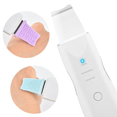 Ultrasonic Skin Scrubber Rechargeable Ion Deep Face Cleaning Vibration Massager Acne Blackhead Removal Cleanser Exfoliating Pore | Vimost Shop.