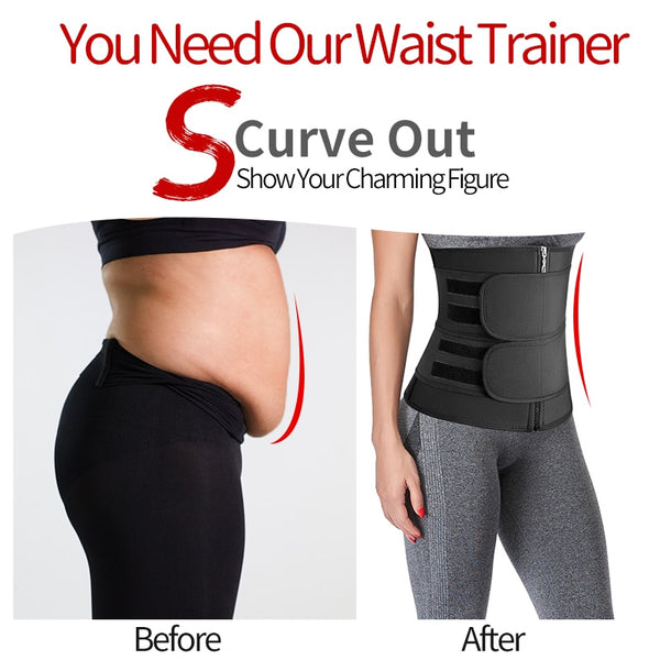 Steel Boned Waist Trainer Women Belly Shaping Trimmer Belt Neoprene Body Shaper Tummy Sweat Shapewear Slimming Sheath Corset | Vimost Shop.