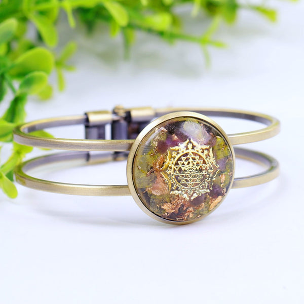 Orgonite Bangle Natural Crystal Chakra Bracelet Reiki Stone For Jewelry Making For Women Charm Jewelry Gifts Couples Bracelets | Vimost Shop.