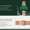 1 Set Bracelet  Quartz Waterproof Peacock Green Stone Pattern Fashion Casual Ultra-thin Stainless Steel Strap Women Watches