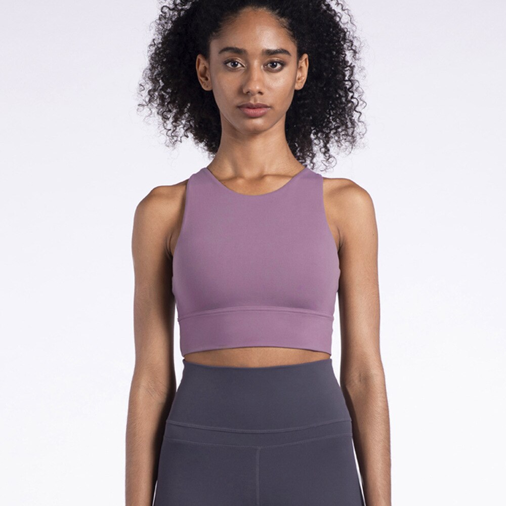 Seamless Women Gym Yoga Bra Top Sports Padded High Impact High Elastic Vest Tank Top Push Up Underwear Bra Fitness Workout Vest | Vimost Shop.