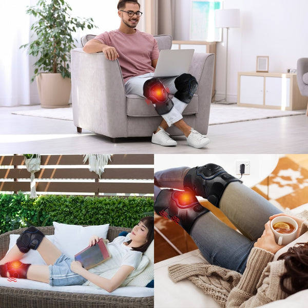 Knee Brace Support Wrap Massager Infrared Heating Hot Therapy Arthritis Cramps Pain Relief Injury Recovery Knee Rehabilitation | Vimost Shop.