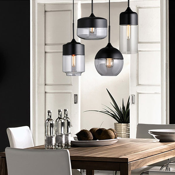 Nordic Modern loft hanging Glass Pendant Lamp Fixtures E27 E26 LED Pendant lights for Kitchen Restaurant Bar living room bedroom | Vimost Shop.
